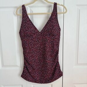 Amazon Essentials Womens - Multi print Tankini swimsuit Top NWT xl